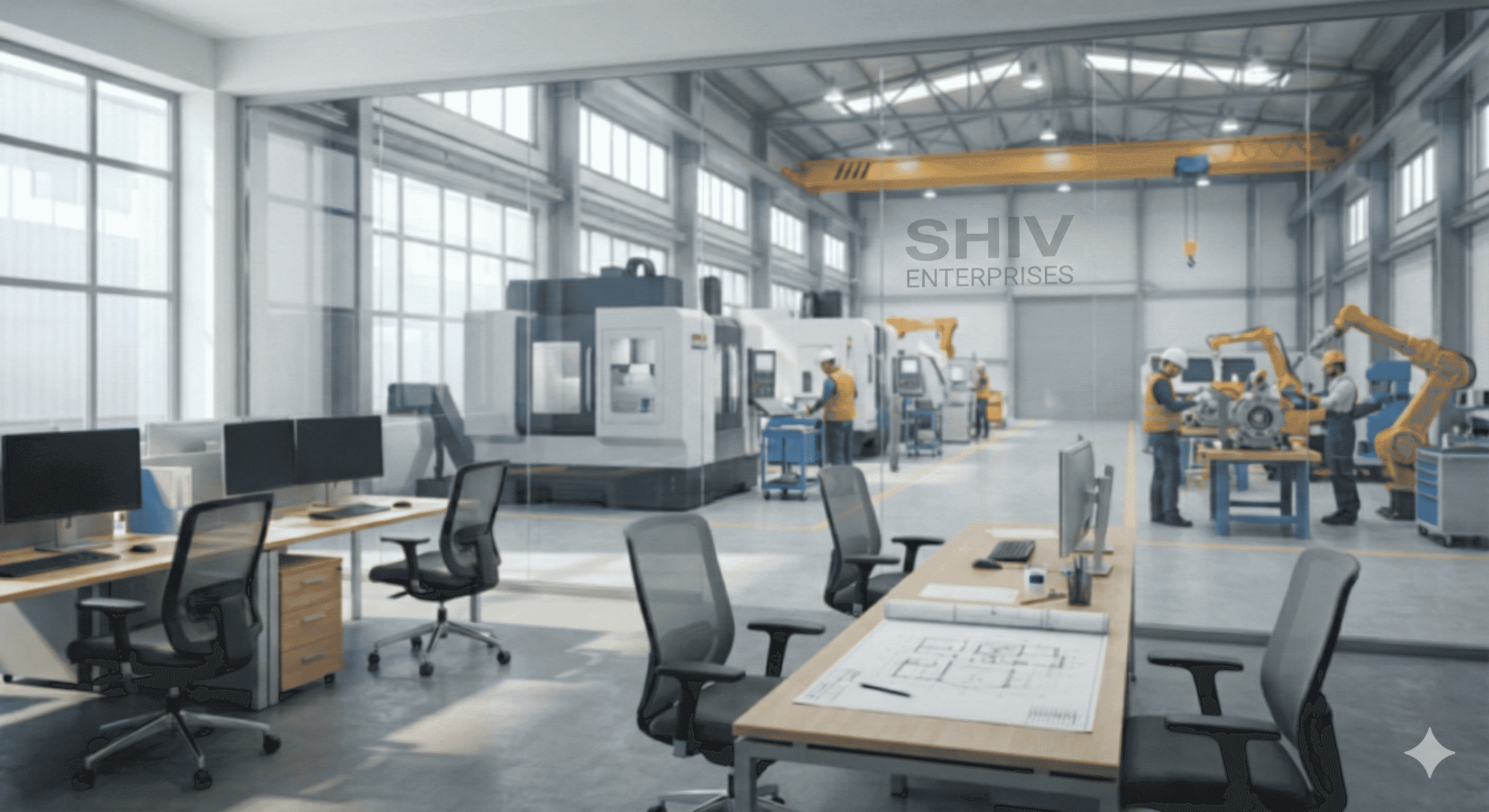 Modern office workspace